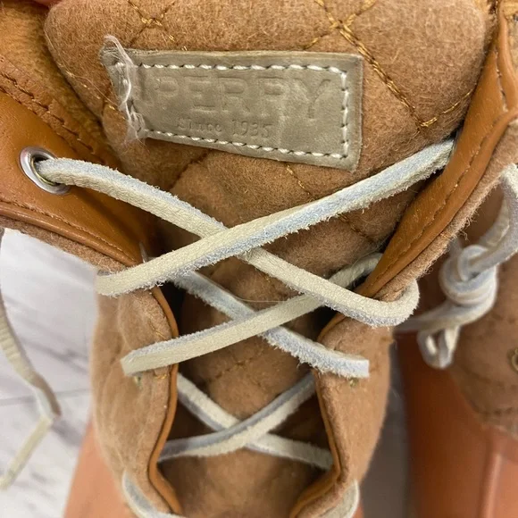 Sperry Women's Brown/Tan Waterproof Lace-Up Duck Boots - Picture 2 of 7